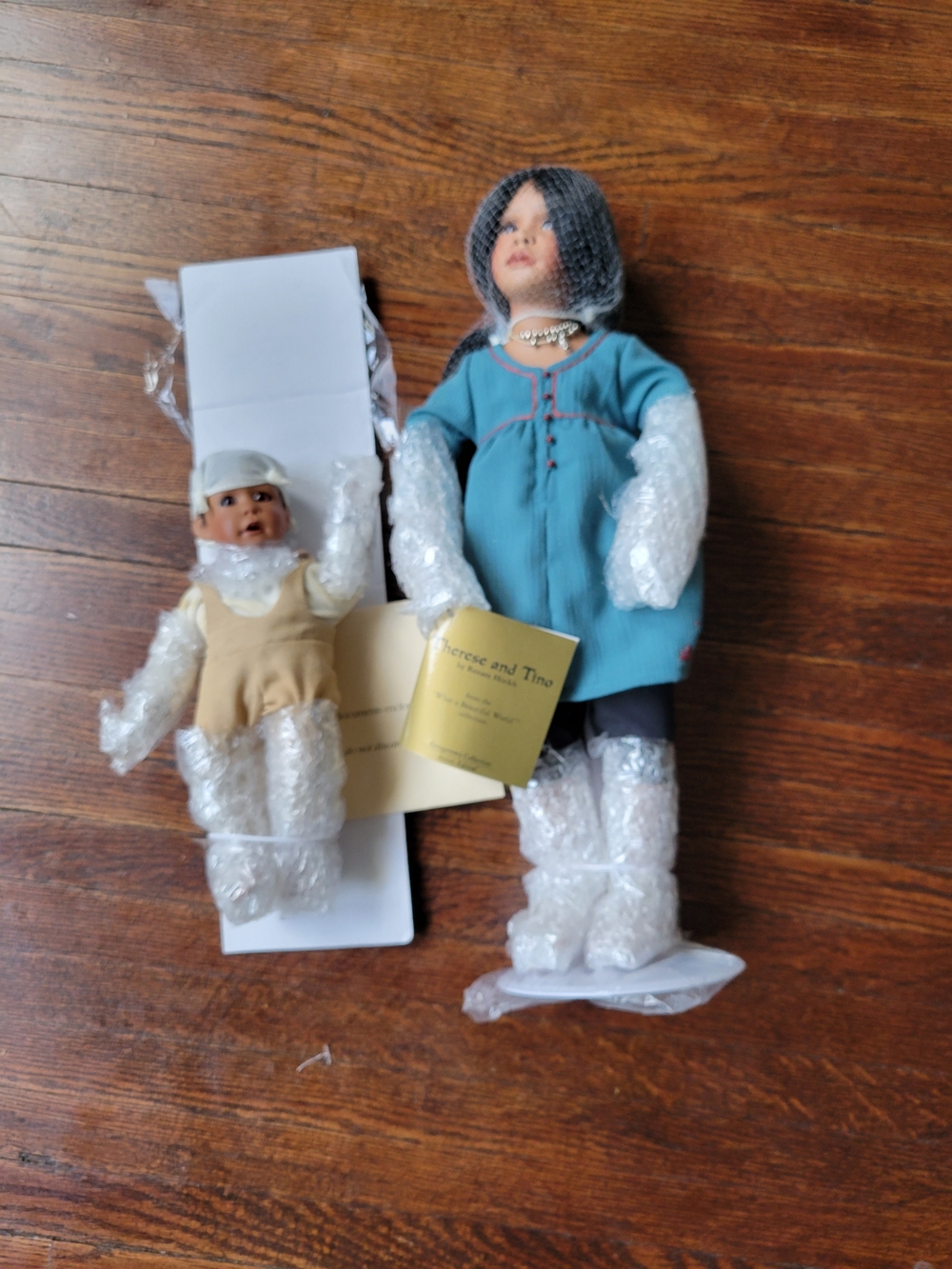THERESE AND TINO DOLLS BY RENATE HOCKH FROM WHAT A BEAUTIFUL WORLD COLLECTION